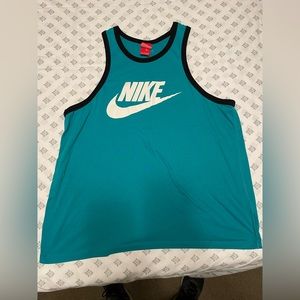 Vintage Nike Ace Logo Teal tank top